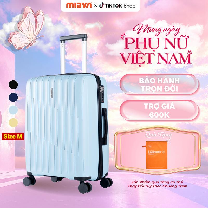 [VALI GIẢM CHẠM ĐÁY]  Vali kéo du lịch cao cấp Larita Aly Size M (Vali size lớn 24) – ký gửi 20–25kg, nhựa PP siêu bền chống va đập, khóa TSA, bảo hành miễn phí trọn đời