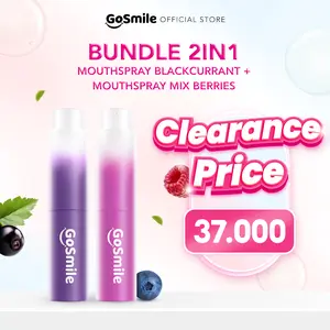 [CLEARANCE SALE] Go Smile NEW BUNDLE 2 Mouthspray Blackcurrant dan Mouthspray Mix Berries ( men's version )- Mouth Spray Mulut Fresh untuk Menghilangkan Bau Mulut [BPOM]