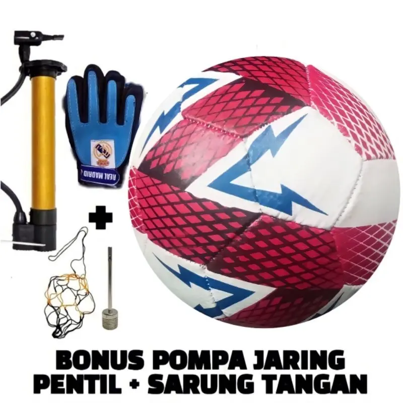 Bola Sepak No 5 Bonus Srung tangan pompa Logo ortus merah 1