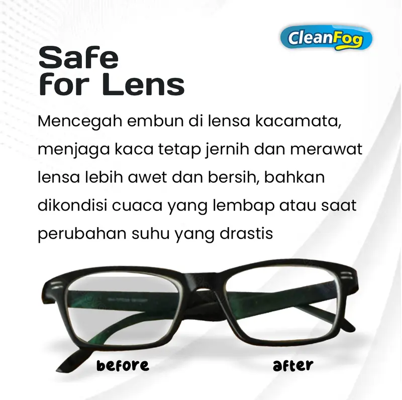 Pembersih Kacamata Cairan Lens Cleaner Cleanfog 60 ml, Merawat Lensa Kacamata Lebih Bersih dan Jernih lens  cleaner Glasses Blueray Waterproof 2