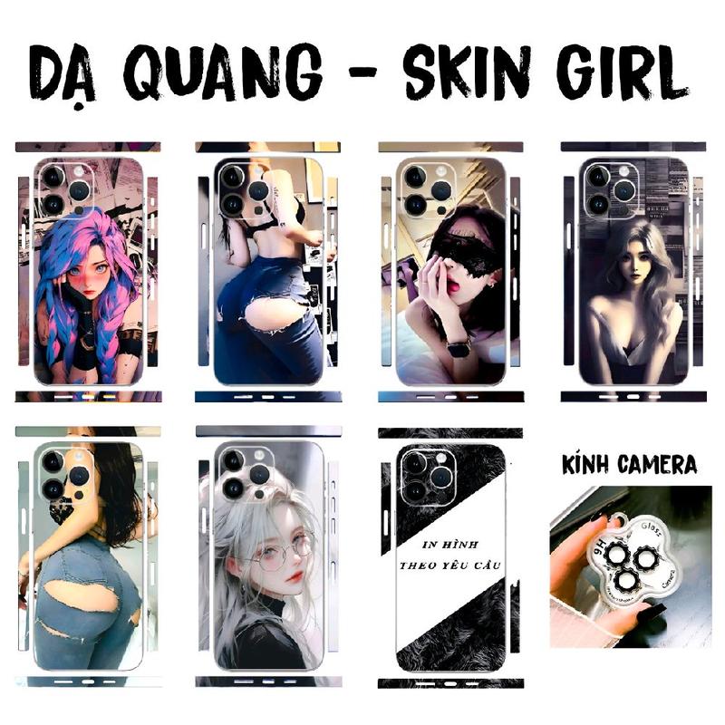   Girl Dạ Quang  Skin Miếng dán PPF Full viền dán mặt sau điện thoại iphone 
