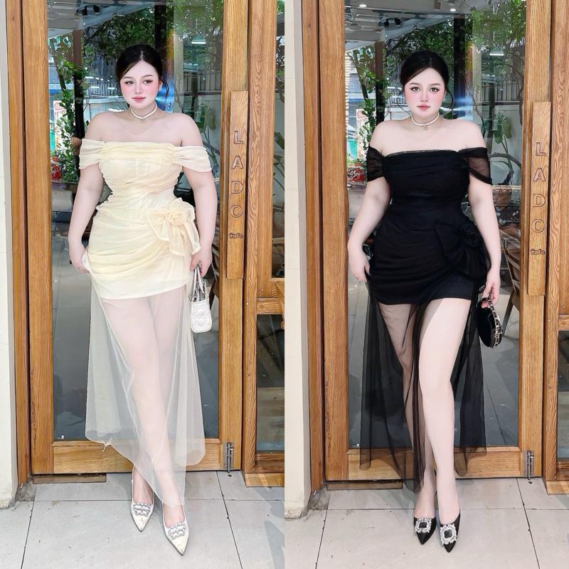 Đầm full lưới dạ hội 55-90kg M L XL XXL chất Liêu lưới cao cấp QUUỲNH NHƯ BIGSIZE( lưới dài chấm đất luôn ạ )