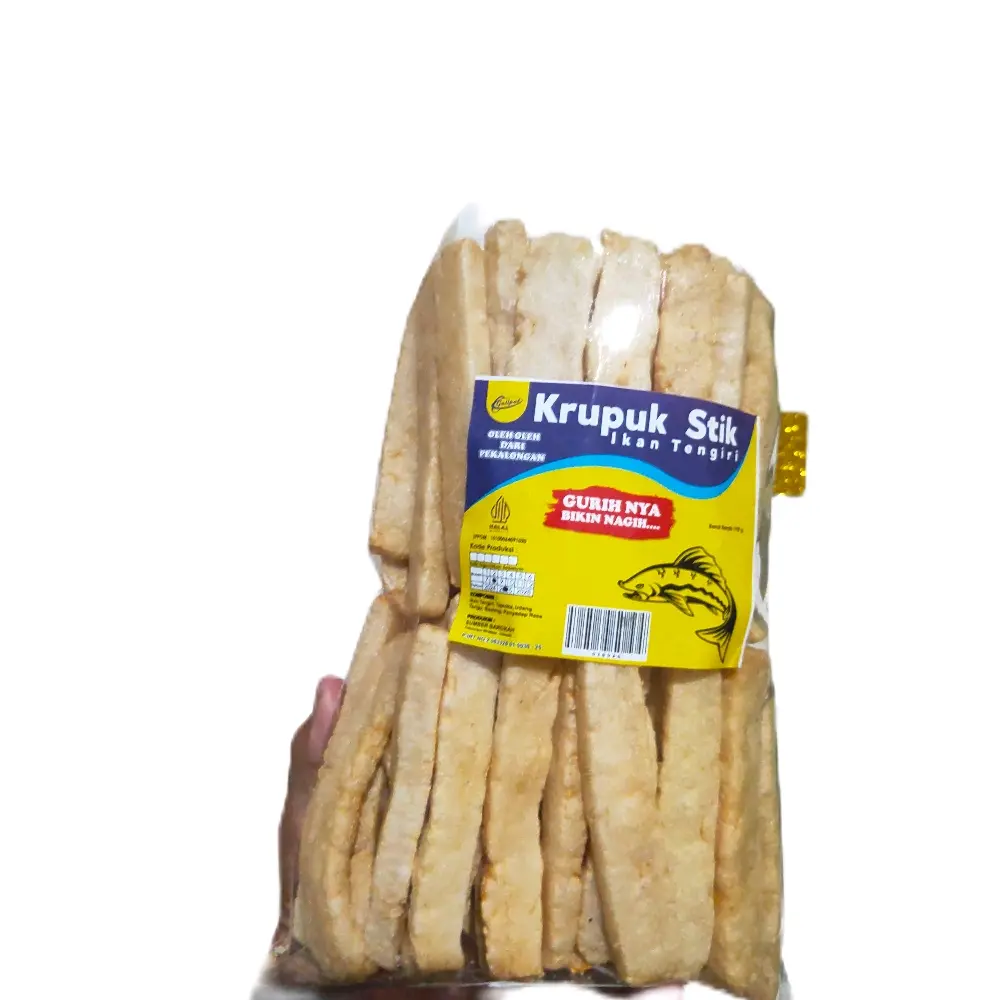 krupuk stik ikan tengiiri Snack gurih dan renyah cemilan lebaran