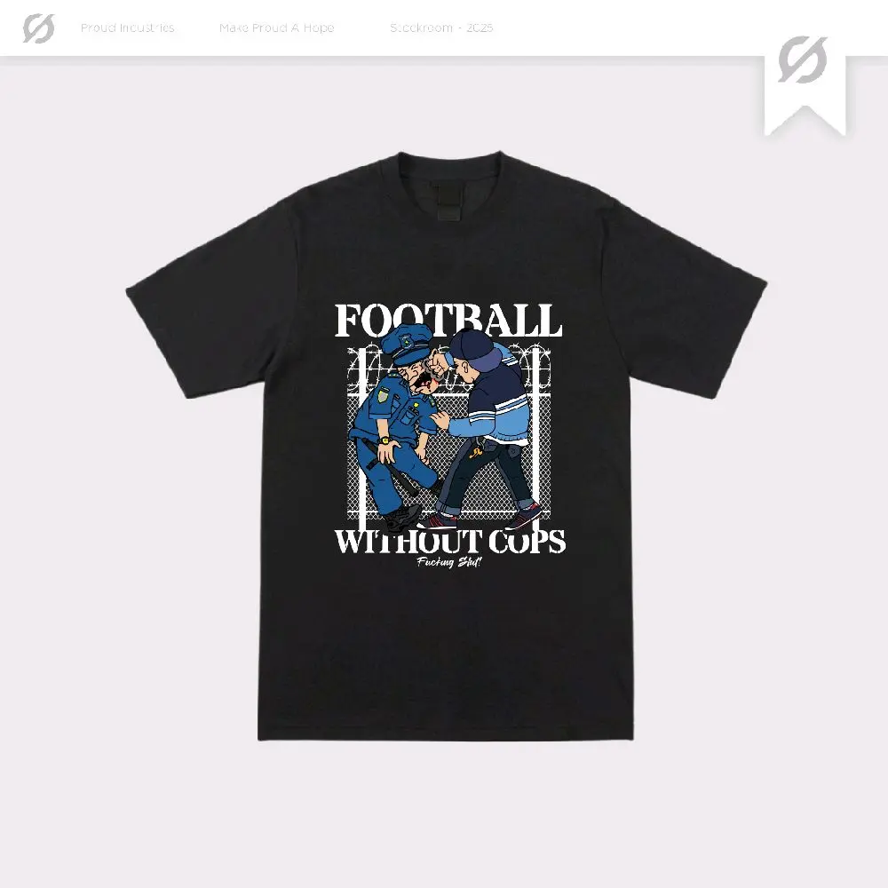 T-shirt Kaos "FOOTBALL WITHOUT" SIZE S-XXL - Unisex Pria Wanita Dewasa