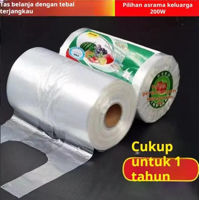 Food Grade Plastic Vacuum Sealed Bag Vest Type Home Use Thickened Large Medium Small Handheld Food Bag Roll Packaging Bag