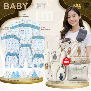 BABY SET - Paket Pakaian Bayi set Newborn Free Sofa bayi Multifungsi dan Gendongan Ringsling