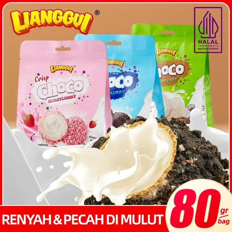 [ LIANGGUI ] Paket KomboCrisp CHOCO COCONUT| STRAWBERRY | MILK BURSTLURRY Chocolate Cookies