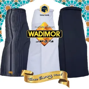 Sarung WADIMOR HITAM PUTIH Polos Tumpal Tenun Dewasa MURAH
