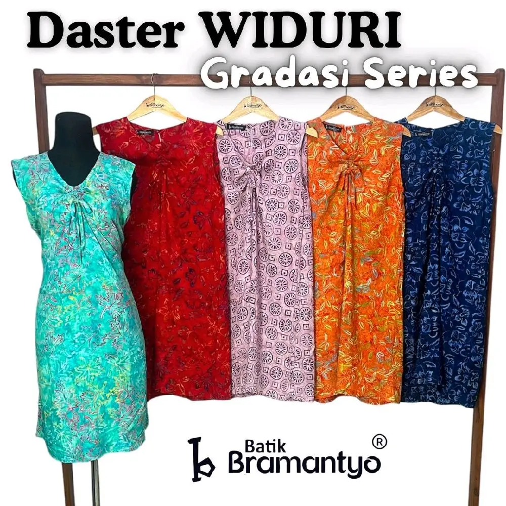 Bramantyo Store - Widuri TL Gradasi Daster Batik Cap Batik Solo Menyerap Keringat Nyaman Daster  Pendek Tanpa Lengan