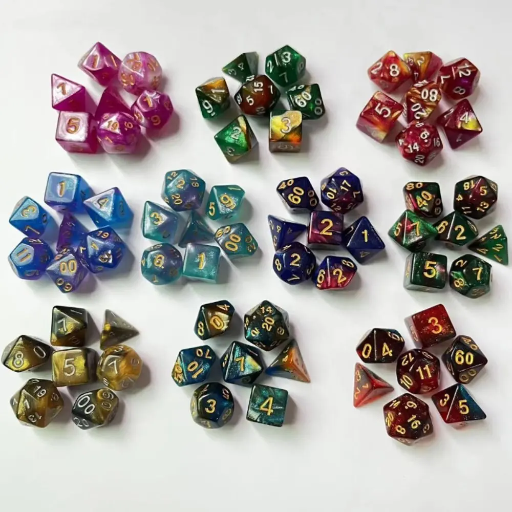 7Pcs/set Gift For TRPG DND 7-Die DND Dice Game Dice Table Game Polyhedral Dice