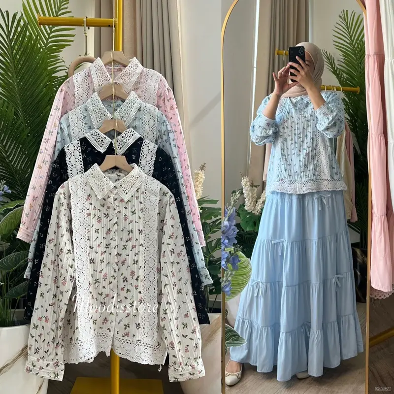 Moodis - Kyeopta Emroidery Top Kemeja Bordir Brukat 3