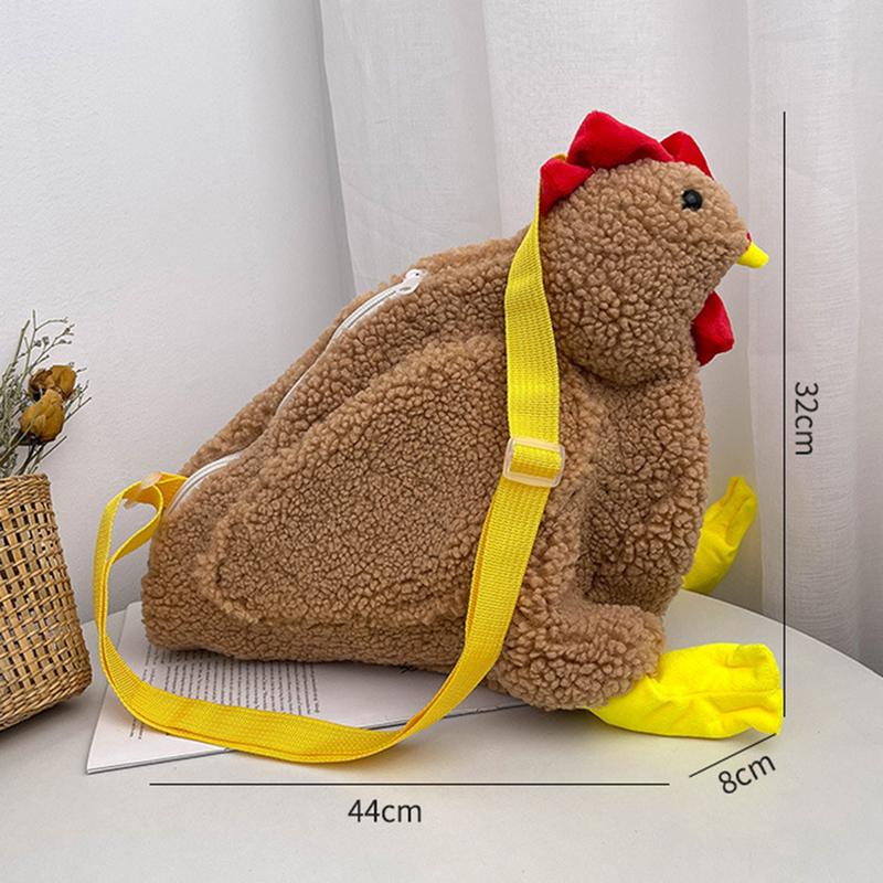 Product Introduction of กระเป๋าสะพายไหล่ตุ๊กตาไก่ สำหรับผู้หญิง สไตล์ Kawaii กระเป๋าตุ๊กตาเจี๊ยบใหญ่ วัสดุนุ่ม เหมาะสำหรับแฟน 22