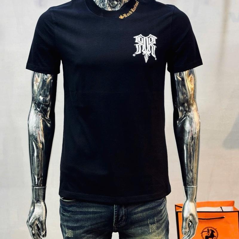  Áo thun nam Rock Revival RR193 cao cấp màu đen in logo trắng chất cotton xịn from chuẩn Vip 