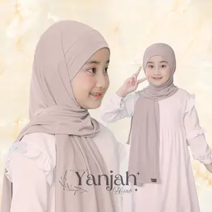 pasmina malay jersey/hijab pasmina tali/ Variasi kerudung muslim anak sekolah Nyaman