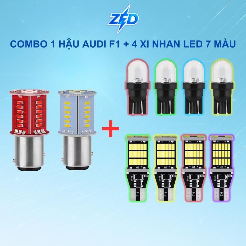 (Tặng 4 Bóng Xi Nhan ) Đèn Hậu LED AUDI F1 - 12V DC 2 Chế Độ Hiệu Ứng Đẹp Mắt, Đèn Hậu Led Xe Máy Phụ Kiện Phụ Tùng