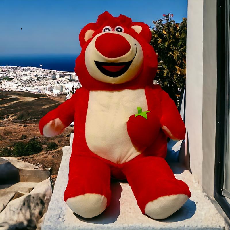 Boneka Teddy Bear Lotso Strawberry Lucu Mainan Kado Ulang Tahun Ukuran L Toys Dolls Plastik 2