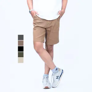 Celana Chino Pendek Pria Full Katun Twill (BRANDSURF) Reguler Fit, Jahitan Rapih Tiga Jahitan, Warna Solid Tidak Mudah Pudar, Size 28-39