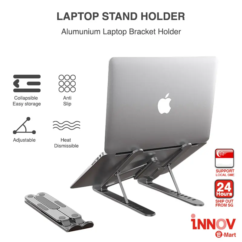 Foldable Laptop Stand | Light & Compact | Comes with FREE Pouch For Easy Storage desktopstand