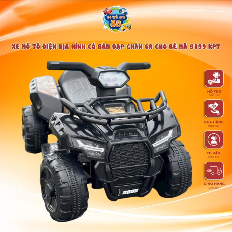  Xe mô tô điện địa hình có bàn đạp chân ga cho bé mã 9199A  Mẫu mới  