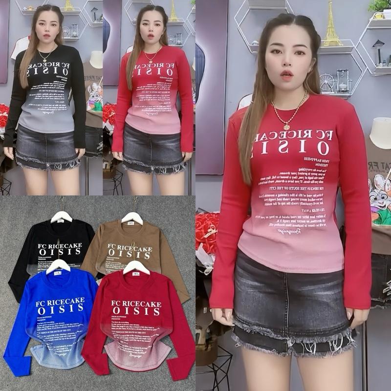  B189_ Áo thun nữ TD  FOM VỪA  ép hình loang 