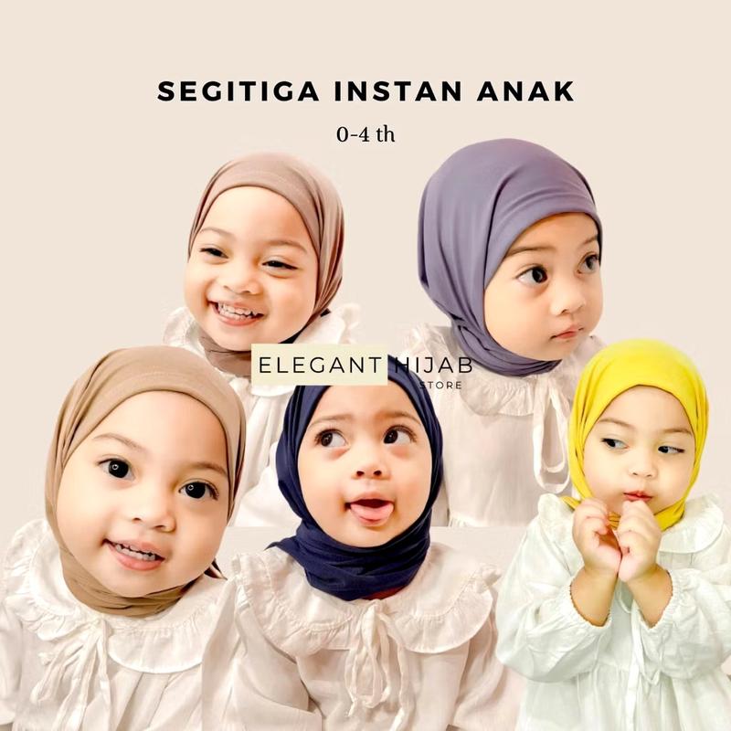 Product Introduction of Jilbab / Hijab anak segi tiga instan anak jersey premium 0_6thn  ||  Kerudung Segitiga instan anak Muslim 2