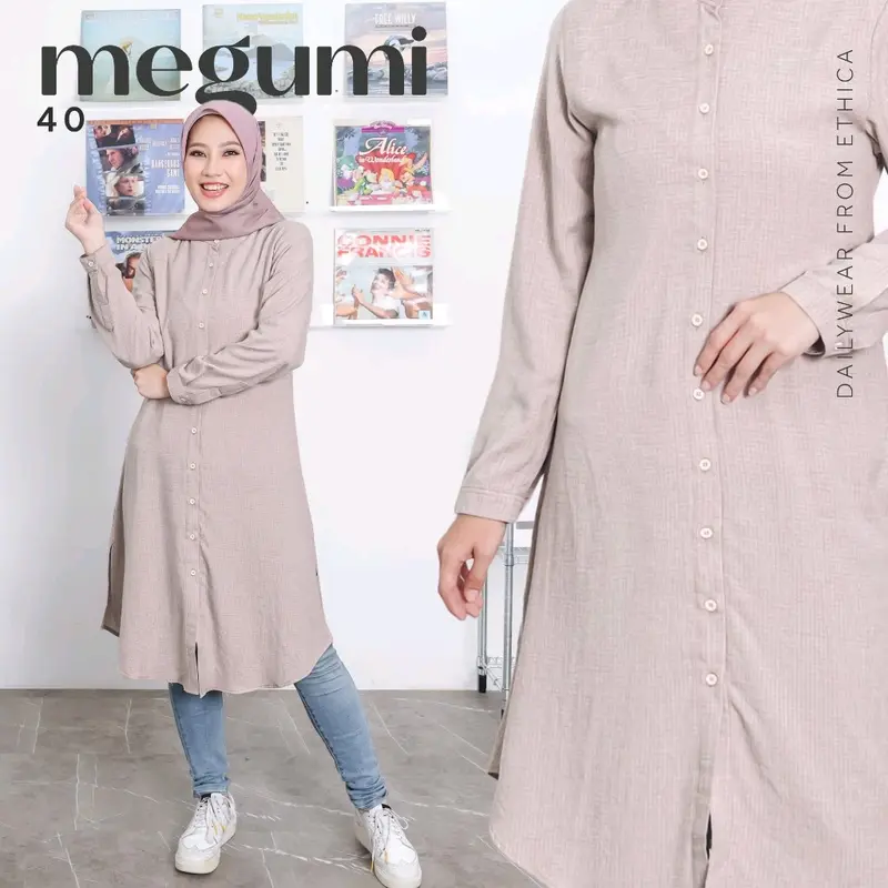MEGUMI 40 BY ETHICA | TUNIK TERBARU TUNIK KEKINIAN TUNIK POLOS TUNIK SIMPEL 1