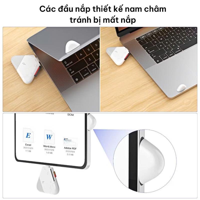 Đầu đọc thẻ nhớ đa năng 3.0 đọc thẻ nhớ SD/microSD cho điện thoại laptop cổng type c usb IP 6