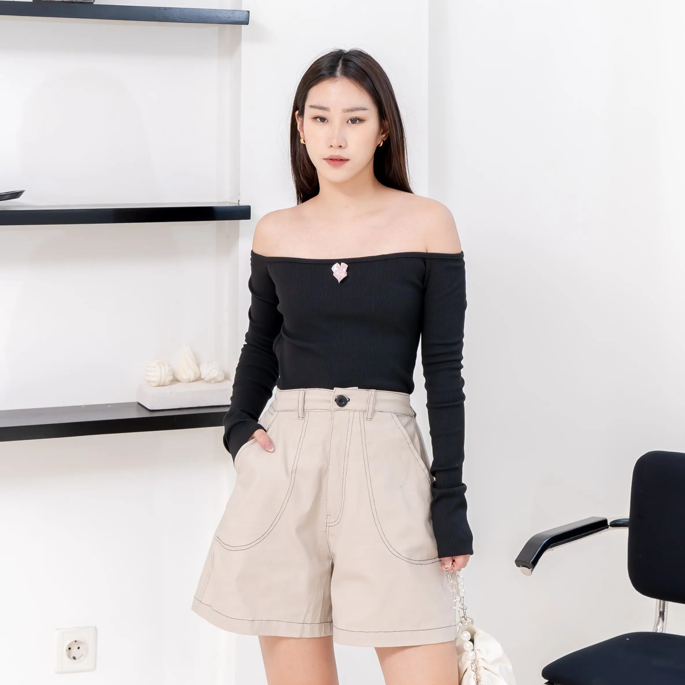[GURLBUCKET] Shortpant List / Bawahan / Celana Pendek Cotton Twill "Pakaian Wanita"