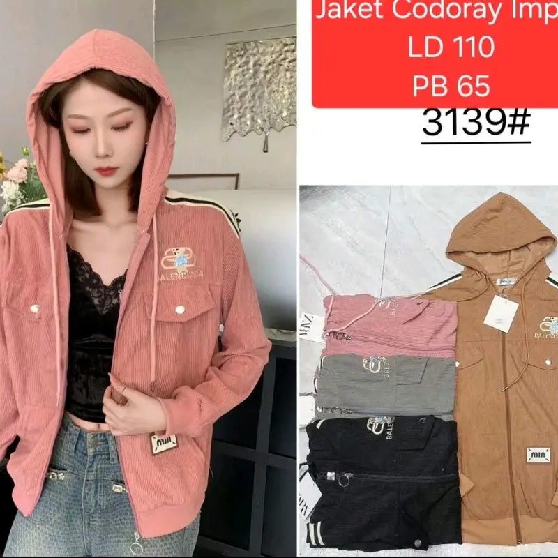 JACKET CORDOROY WANITA IMPORT / JACKET KEKINIAN CORDOROY FIT TO XL Polos 8