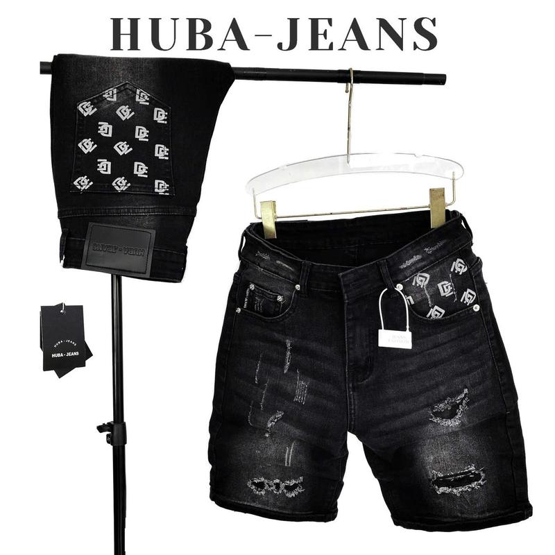 Quần SHORT jeans nam HUBA-JEANS wash THOI TRANG Menswear Pants Có Túi Denim 6