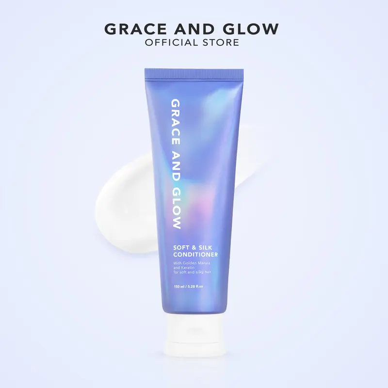 Grace and Glow Soft & Silk Hair Conditioner - Kondisioner Rambut Menjadi Halus dan Lembut with Golden Marula & Keratin for Soft and Silky Hair 0