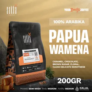 Kopi Arabika Papua Wamena Coffee Roast Bean Espresso Roasted Beans Biji Bubuk 200 Gram