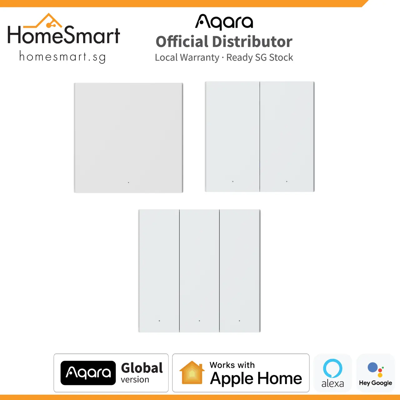 Aqara Smart Wall Switch H1 White (neutral/no-neutral)