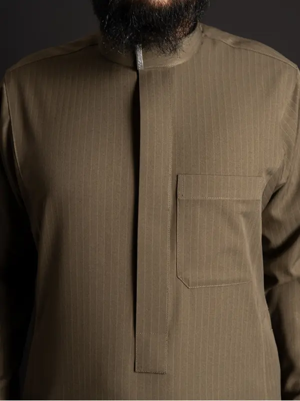 Local Project | Jubah Pria Dewasa Gamis Lengan Panjang | Fahd Olive Green 4