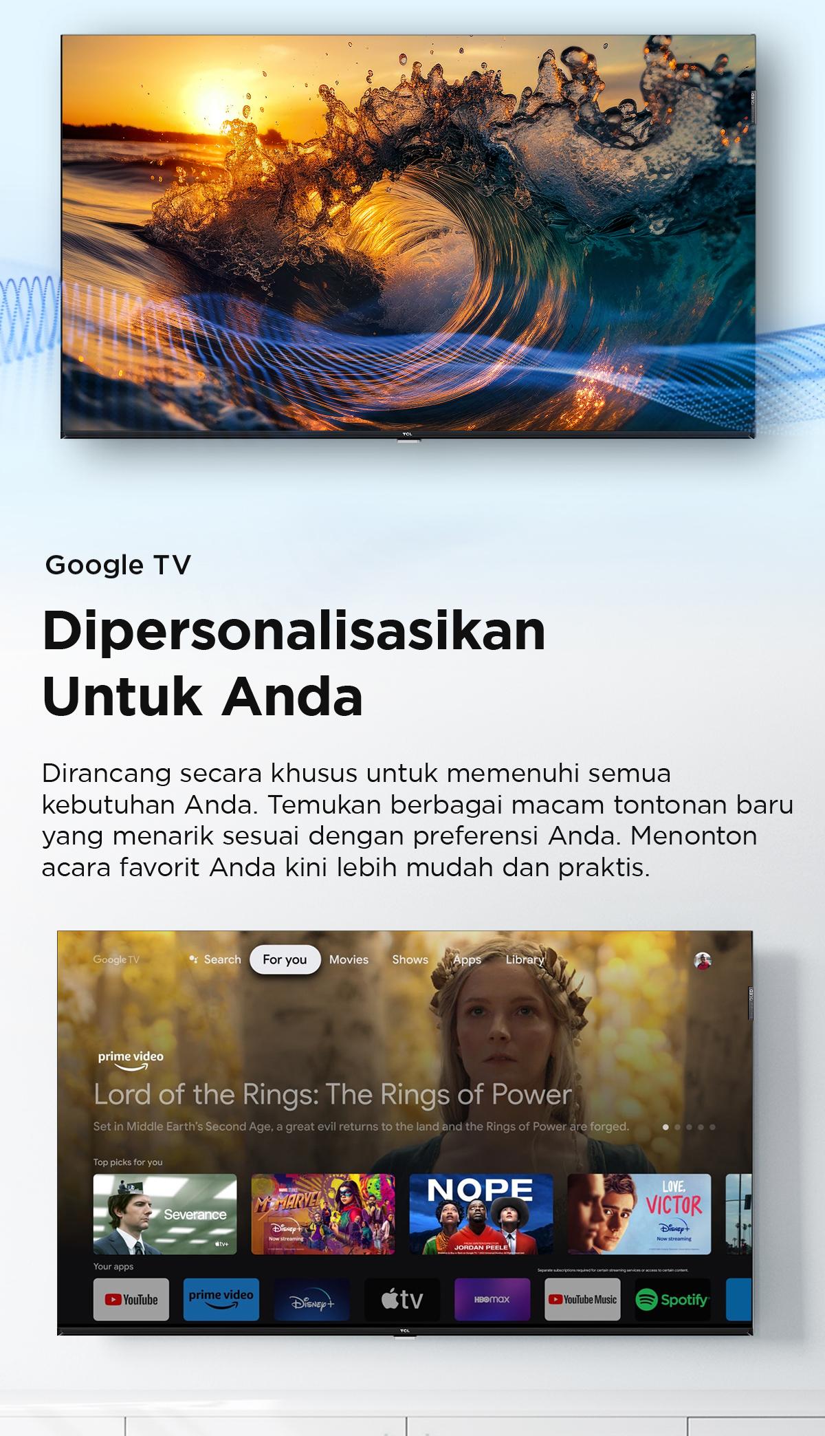 TCL 32 inch V51C - QLED - HDR 10 - Multiple Eye Care - Dolby Audio - Bezel-less (Model: 32V51C)