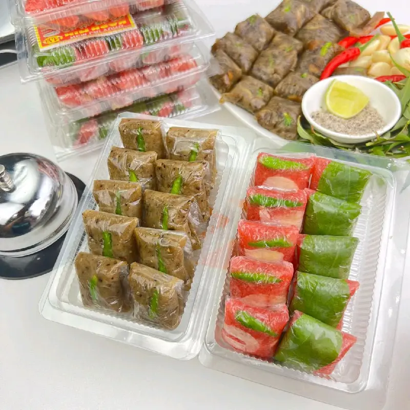( Hàng Việt ) 5 Hộp Nem Lai Vung Truyền Thống, Nem Chua - Bì Da ( Hộp 160g/ 10 chiếc ) - Đặc Sản Miền Tây - Ăn Vặt, Food, Nem Kim Ngân 0