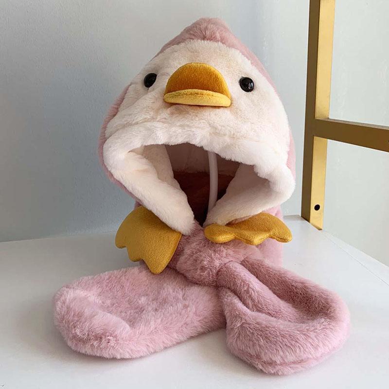 Product Introduction of Baby hat scarf integrated autumn and winter face protection plush baby ear protection hat with thick plush for boys and girls 16