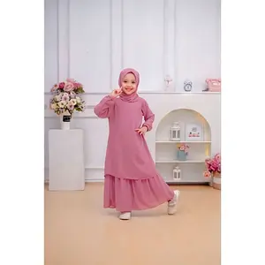 gamis malaysia anak 2-12 tahun ceruty babydoll full puring