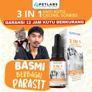 PETLABS Pawtners 3in1 Obat Kutu Cacing Scabies Ampuh Basmi Tungau Anti Parasit Kucing Anjing 20ml