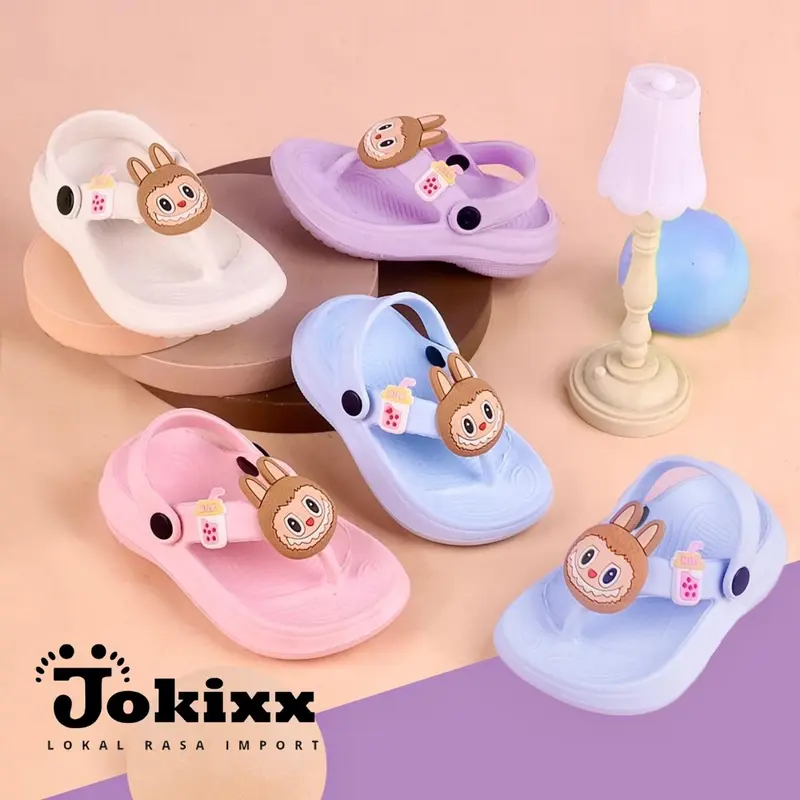 (8001M-3) Sandal Jepit Let Jokixx Eva Anak Cewek Karakter Lab*b* Boba Super Kece / Ukuran 18-23 0