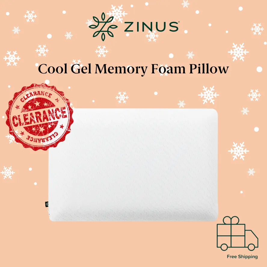Pillow Zinus Cooling Gel Memory Foam Firm