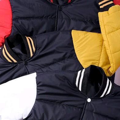 jaket bomber gelembung anak kombinasi warna motif sablon untuk usia 4-14 tahun Fashion 4