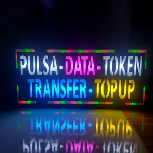 Lampu Pulsa Data Token Transfer Top Up | Lampu Sign | Lampu Led Iklan | Papan Lampu  | Lampu Rgb