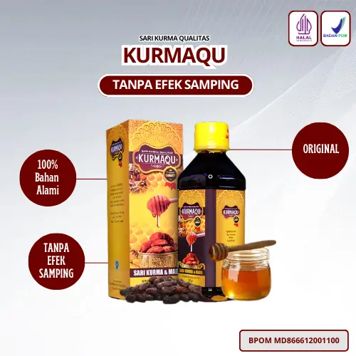 Kurmaqu Madu Plus Sari Kurma Original Isi 350 Gram BPOM Halal MUI