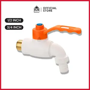 Kran PVC JUMBO drat KUNINGAN - KRAN AIR PVC BODY BESAR 1/2 & 3/4 INCH - KRAN SUPER TEBAL BODY BESAR KUAT DIBANTING TIDAK MUDAH PATAH Plastik