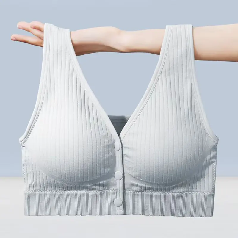 Mommy Nursing Bra Cotton Maternity Seamless Breastfeeding Bra Soft Breathable Underwear
