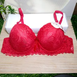 Bra Kawat Busa Tebal Bh Wanita Abg Remaja Kait 3 Push Up Beha Brokat Nyaman Super Montok Cup B