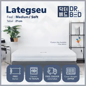 Kasur Latex Lategseu DR.BED Ukuran 90x200x21cm - 200 x 200 x 21 cm