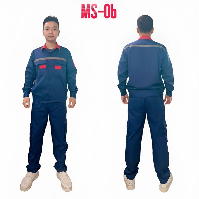 QC06. Áo lẻ #126k Quần lẻ #119k Cả bộ #210k Mẫu BHLD đẹp bảo hộ lao động nam nữ