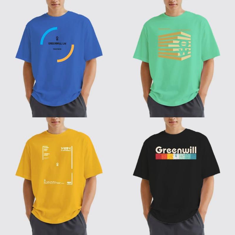 Product Introduction of Kaos 100rb 8 Pcs Kaos GreenWill Baju Atasan Lengan Pendek Pria Wanita Dewasa T-Shirt Hitam Distro Oblong 11